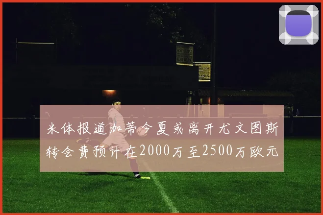 米体报道加蒂今夏或离开尤文图斯转会费预计在2000万至2500万欧元之间